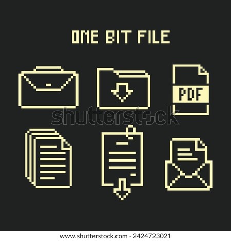 this is file icon in pixel art with white color and black background ,this item good for presentations,stickers, icons, t shirt design,game asset,logo and project.