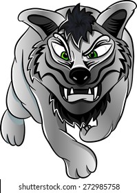 This file represents a grey wolf that is walking. He could be used as a wolf itself or to represents power or danger. It also could be used for child illustration. Everything is grouped.
