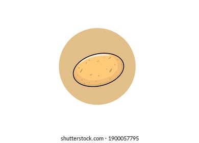 This Is Fill Line potato Design