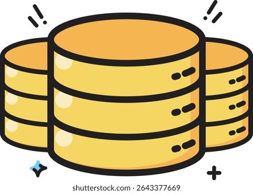 This filled big data icon is perfect for illustrating concepts of large datasets, data analytics, and information management. Ideal for business intelligence and tech projects.