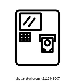 This is a finance-related icon that uses an outline style for your design projects