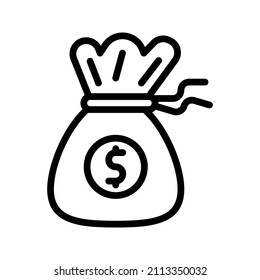 This is a finance-related icon that uses an outline style for your design projects