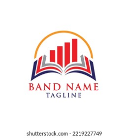 Das ist das Logo-Design eines Finanzbuches