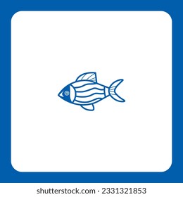This fin-tastic design is perfect for seafood restaurants, fishing enthusiasts, and marine-related businesses. Dive into success with this eye-catching and versatile icon.