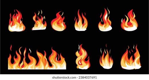 This fire icon can be used to illustrate fire in various contexts, such as fire, cooking, or symbolism.