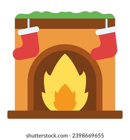 This Fireplace icon is suitable for The Birth of Jesus or Christmas, Religion, Christian, etc.