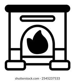 This Fireplace icon is suitable for Christmas the Birth of Jesus Christ.