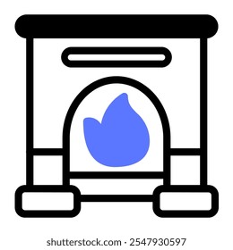 This Fireplace icon is suitable for Christmas the Birth of Jesus Christ.