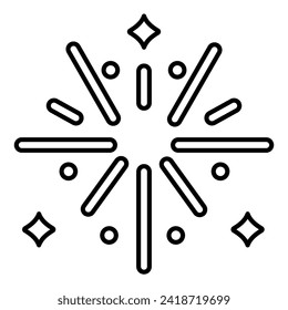 This Fireworks icon is suitable for Mardi Gras carnival, Medieval, party, etc.