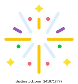 This Fireworks icon is suitable for Mardi Gras carnival, Medieval, party, etc.
