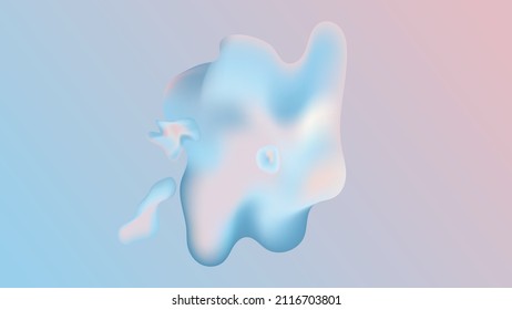 This is the first holographic design I made, illustrating a floating liquid