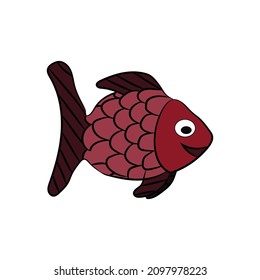 This is Fish clipart. Digitally drawing and colored and downloading easily. Anyone can change colors with their own skills.