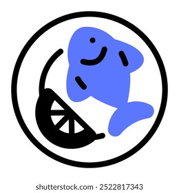 This Fish icon is suitable for food and agriculture, etc.