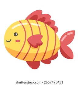 Esta ilustração de peixe é adequado para férias de verão, camping, viagem em família, etc.