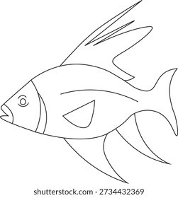 This fish outline illustration
