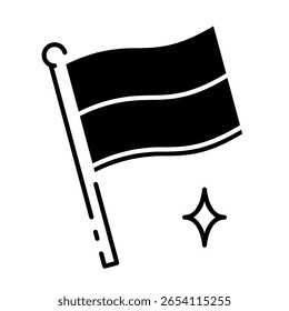 This Flag icon is suitable for Indonesia Independence Day, etc