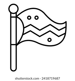 This Flag icon is suitable for Mardi Gras carnival, Medieval, party, etc.