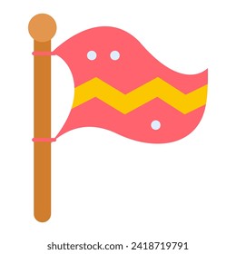 This Flag icon is suitable for Mardi Gras carnival, Medieval, party, etc.