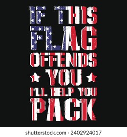 If this flag veterans day typography tshirt design 