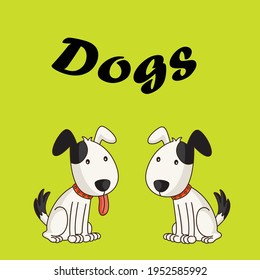 This is a flash card for kids of Kindergarten Montessori and preschoolers. It displays two dogs with their spellings on it. It will help kids learn spellings and identifying objects.