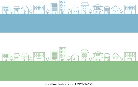 this is flat background of town and city.