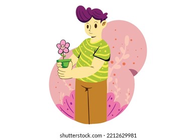 Este diseño plano tiene que ver con la agricultura. Esta ilustración es adecuada para el contenido sobre la naturaleza
