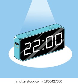 This is a flat design Digital Alarm 