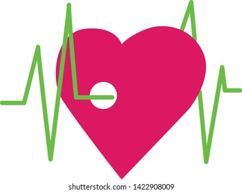 this is a flat icon of hearth rate 