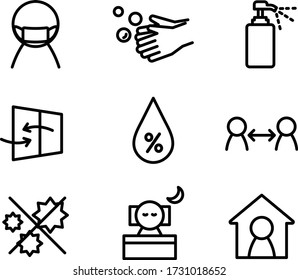 this is flat icon set of "antivirus".