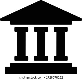 this is flat icon set of a bank.