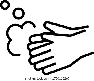 this is flat icon set of "hand wash".