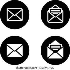 this is flat icon set of mail.
