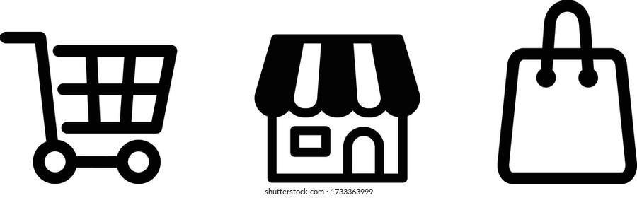 this is flat icon set of shopping.