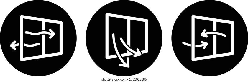 this is flat icon set of "ventilation".