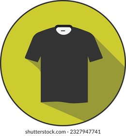 Das ist eine flache Ikone eines T-Shirts. Es handelt sich um ein einfaches, aber elegantes Design, das perfekt für eine Vielzahl von Anwendungen geeignet ist, darunter Website-Design, App-Entwicklung und Druckmaterialien.