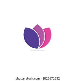 Este es un logo de loto plano

