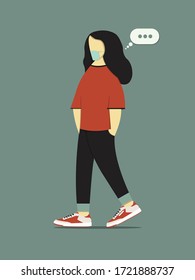este es un vector de personaje de pelo largo y plano. puede usar esto para icono, pegatina y mucho más
