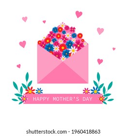 This is a flat mother's day illustration.