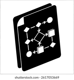 This is a flat, stylized folder icon featuring various geometric shapes and directional arrows, set against a transparent backdrop. - Powered by Shutterstock - Get 15% off with code: PIKWIZARD15