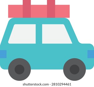 This flat vector icon represents camping and outdoor adventure themes, ideal for travel and outdoor activity promotions.