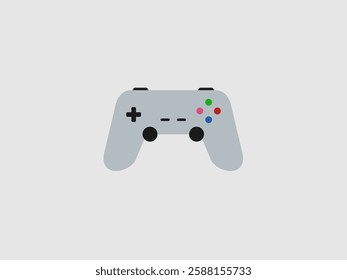 This is a flat vector illustration of a game controller