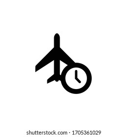 This Flight Time icon is in Line style available to download as EPS 10