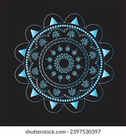 Este es un diseño de mandala floral
