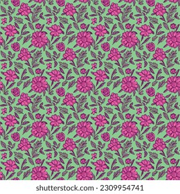 This floral pattern is designed to enhance a wide range of creative projects. Its versatility makes it perfect for use in textile design, such as fabric prints, scarves, or home decor accessories.