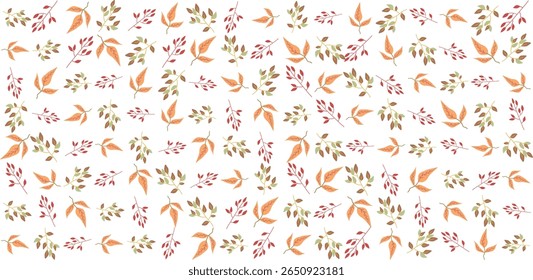 Este padrão floral ilustração perfeita traz um toque natural para projetos criativos como papelaria, tecido e arte digital.
