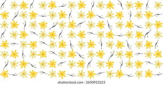 Este padrão floral ilustração perfeita traz um toque natural para projetos criativos como papelaria, tecido e arte digital.