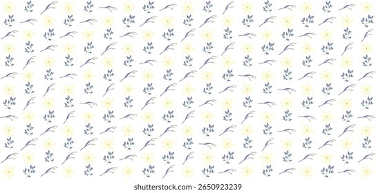 This floral pattern seamless illustration brings a natural touch to creative projects like stationery, fabric, and digital art.