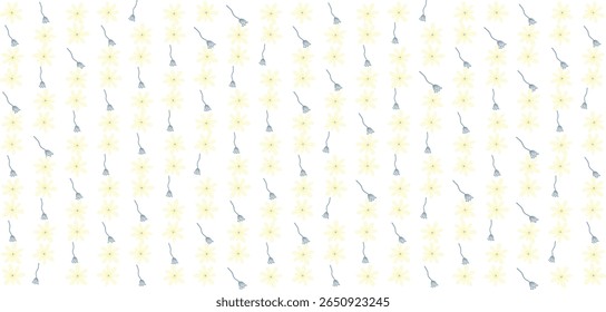 This floral pattern seamless illustration brings a natural touch to creative projects like stationery, fabric, and digital art.