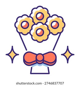 This Flower Bouquet icon is suitable for Springtime, etc