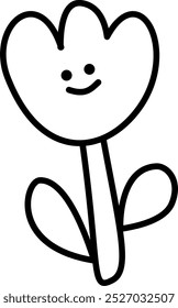 This flower doodle is perfect for greeting cards, spring themed designs, and childrens art projects. Its simple design makes it great for decorative purposes.
